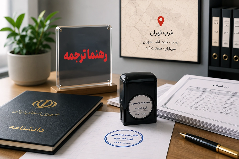رهنما ترجمه یک دارالترجمه رسمی در غرب تهران